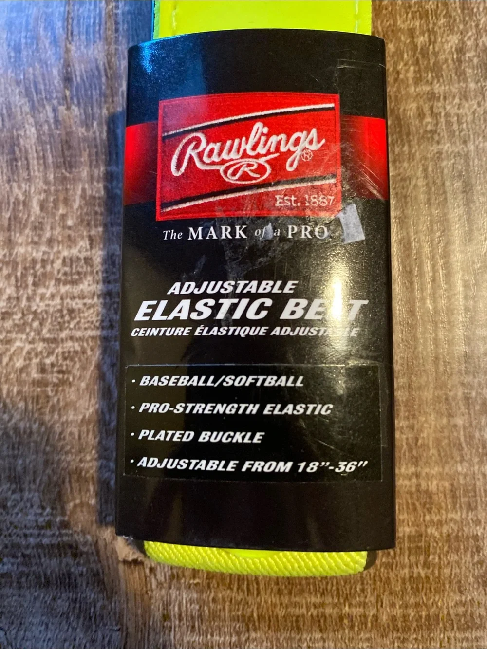 Rawlings Men’s Elastic Belt in High-Visibility Yellow